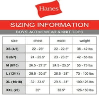Hanes Youth Boys kratki rukav bify majica za majicu 3-pakovanje, veličine 4-18