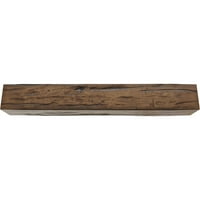 Ekena Millwork 4W 10 H 22'L 3-Sided Riverwood Endurathane Fau drvena stropna greda, Premium stara