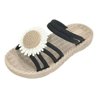 dmqupv Earth Spirit sandale za žene ljetna obuća svestrane papuče za cvijeće na plaži ravne sandale za