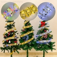 Božićna vrpca Twinkle svjetla, 33ft 100LED božićno ukrasne svilene svjetiljke, božićna vrpca za omotavanje