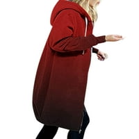 Noilla ženski kaput sa kapuljačom vrat Casual Hoodies karirane zimske jakne Style-d XL