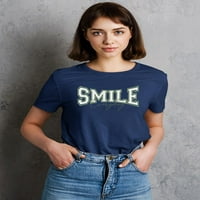 Retro koledž Smile svakodnevna majica žene-slika Shutterstock, ženski veliki