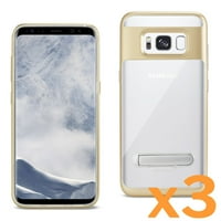 Samsung Galaxy S Edge S Plus Transprant futrola za branik sa postoljem u prozirnom zlatu za upotrebu sa