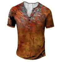 Tosmy muns majica MENS Ljetna moda casual pričvrstite 3D digitalni ispis majica kratkih rukava vrhunske
