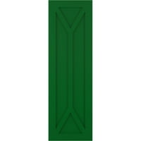 Ekena Millwork 18 W 29 H True Fit PVC San Carlos misije Stil fiksne kapke, viridian zeleno
