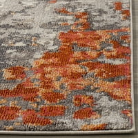 Monako Driskoll Sažetak Rezerviranog tepiha, siva narančasta, 8 '11 '