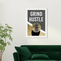 Wynwood Studio Prints Grind Hustle Golden Basketball Tipografije i citira inspirativne citate i izreke