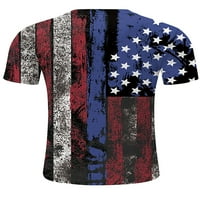 Groanlook Muškarci Ležerni kip slobode Ljetni vrhovi Crew vrat Nezavisno-dnevna bluza Sport Američka zastava