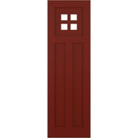 Ekena Millwork 18 W 64 H True Fit PVC San Antonio Misinski stil fiksne kapke, biber crvena