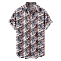 4. jula muška havajska majica USA Nacionalna zastava T majica Grafička majica ovratnik ovratnik A B 3D