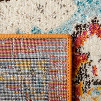 Madison Elinor Tradicionalni tepih za nevolje, narančasta svijetlo plava, 4 '6'