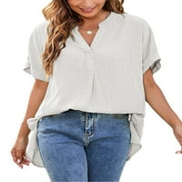 Žene Solid Color Tops Boho Loungewear Tunic Bluza Osnovna majica Bohemian Turistička majica