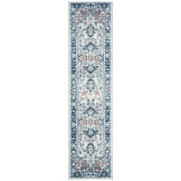 Brentwood Nanette cvjetni rubni ručni tepih, 2 '6', svijetlo siva plava