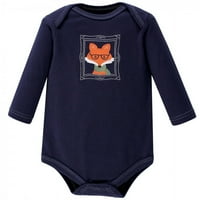 Hudson Baby Infent Boy Pamuk Dugi rukav Bodysuits 5pk, g. Fox, 9- mjeseci