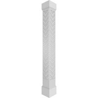 Ekena Millwork 12 W 8'H Craftsman Classic Square Non-konus Gilcrest Fretwork Column w misija Capital &