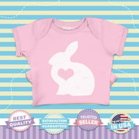 Trgovina 4EVER Usched Bunny Rabbit sa srčanim dječjim bodi dječjim dojenčadim pamučnim ronkom