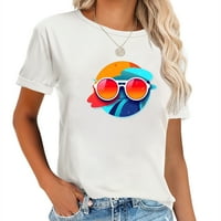 Crtić za naočare za sunce moderna kratka rukava za žene-grafička majica