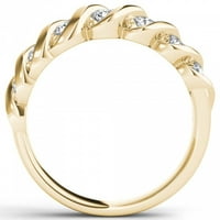 3 4ct TDW Diamond 14k vjenčani prsten od žutog zlata