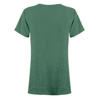 Yubatuo Žene vrhovi ženske ljetne ležerne prilike pune boje O-izrez Šivanje kratkih rukava labav majica Top bluze za žene
