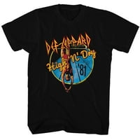 Def Leppard Muzika High ' N ' Dry Adult Kratki Rukav T Shirt