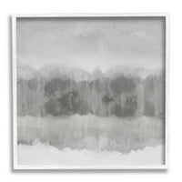 Siva apstraktna priroda magla apstraktna grafička umjetnost bijela uramljena umjetnost tiskana zidna umjetnost