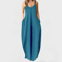 Haljine za žensku haljinu bez rukava V-izrez Mini Slim Fit Modni trendi elegantna zabava za odmor na plaži