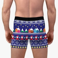 Muškarci gaćice Božićni tisak Slim dugačak prozračit donje rublje Modni sportovi Casual Sports Boxers sa bliskim