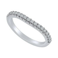 0. Karatni okrugli oblik bijeli prirodni dijamant klasični zaručnički prsten 14K prsten od punog bijelog