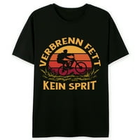 Muške i ženske majice Verbrenn Fett Kein Sprit biciklistička majica Casual kratki rukav okrugli vrhovi