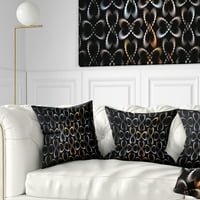 Designart Žuti uzorak leptira - apstraktni jastuk za bacanje - 16x16