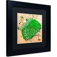 Zaštitni znak Likovna umjetnost zelena torbica Umjetnost platna Rodericka Stevensa, crni mat, crni okvir,