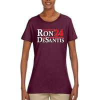 Divlji Bobby Ron Desantis Florida Repulican Izbora Političke Žene Grafički Tee, Bordo, Srednji