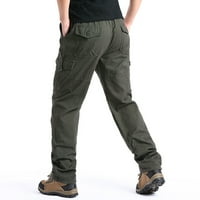 Teretne pantalone za muškarce Muške modne casual multi džepni kopč za patentne patentne patentne pantalone