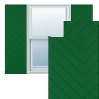 Ekena Millwork 12 W 76 H True Fit PVC dijagonalna škriljevca modernog stila fiksne kapke, viridijski zeleni