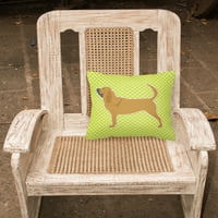 Clourhound Checkerboard Zelena tkanina Dekorativni jastuk