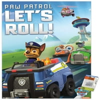 Nickelodeon Paw Patrol - Hajde da prevrnu zidni poster sa push igle, 22.375 34