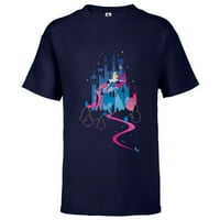 Disney Cinderella Castle T-Shirt - kratka rukava T-Shirt za djecu-prilagođena-Athletic Navy
