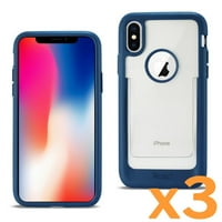 Iphone X iphone Xs polimer futrola za pojas u prozirnoj plavoj boji za upotrebu sa Apple iPhoneom 3-pack