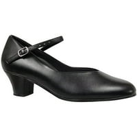 Crna koža nalik na kožu srednje širine Comfort Comfort Cipele Žene
