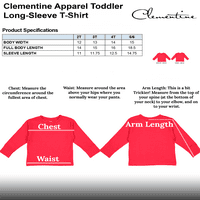 Osnovna majica dugih rukava Clementine Little Girls ', veličine 2- god