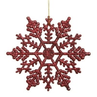 Vickerman 4 Burgundija Glitter Snowflake božićni ukras, po kutiji