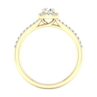 Imperial CT TDW okrugli dijamantni halo zaručni prsten u 10k žutom zlatu