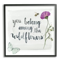 Stupell Industries spadaju među Wildflowers Butterfly Bee Floral, 17, koju je dizajnirala Jennifer Paxton
