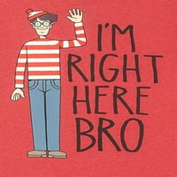 Gdje je Waldo? Dječaci IM Evo ovdje bro Grafička majica, veličine 4-18