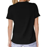 Ljubavna djetelina Modni grafički majica za žene, majica kratkih rukava s jedinstvenim uzorkom, ležerni ljetni top